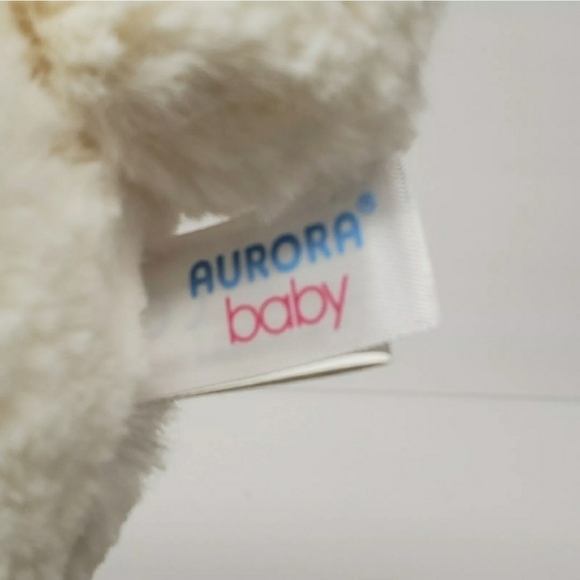 Aurora Baby 15" White Blue Bunny Rabbit Floppy Ears Plush - Picture 3 of 3